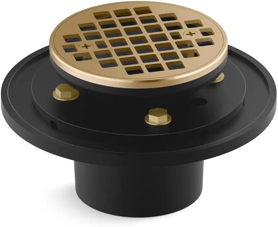 KOHLER K- 22671-2MB ROUND DESIGN TILE-IN SHOWER DRAIN, Vibrant Brushed Moderne Brass