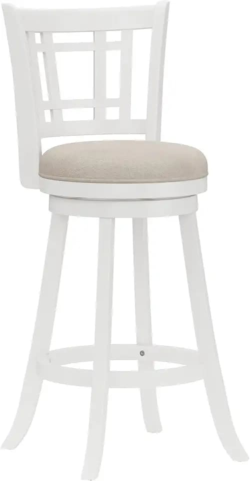 Hillsdale Fairfox 30.5" Wood Swivel Bar Height Stool, White