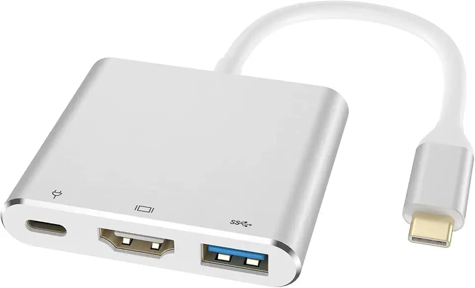 Newmight USB C Adapter mit HDMI Ausgang 4K USB 3.0 Port und Ladeanschluss Typ C 100W Digital AV Multiport Adapter für MacBook Pro/Air, iPad Pro…