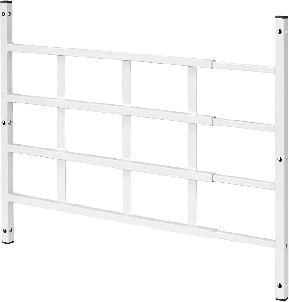 Segal S 4768 Carbon Steel Fixed 4-Bar Window Grill for Home Security and Child Safety, 21-1/4 In., White Black (1 Set)