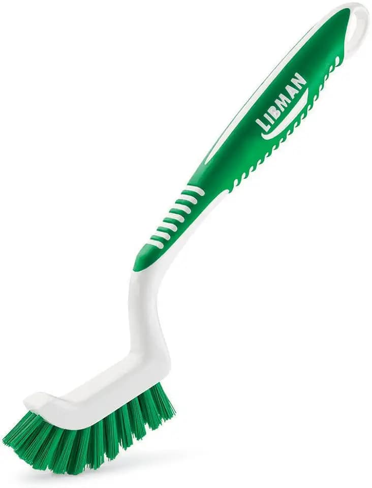 Libman Commercial 18 Tile and Grout Brush, Polypropylene, 9.75" Total Length, Green and White (Pack of 6)