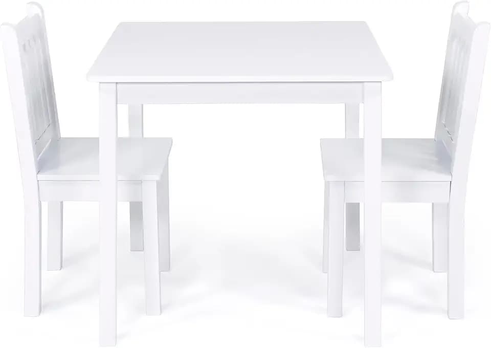 Humble Crew Toddler Table and Chair Set for Kids, Wood Activity Furniture