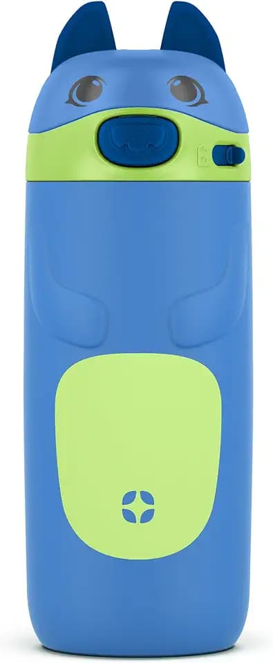 Ello Ellies 12oz Stainless Steel Leakproof Kids Water Bottle, Dog