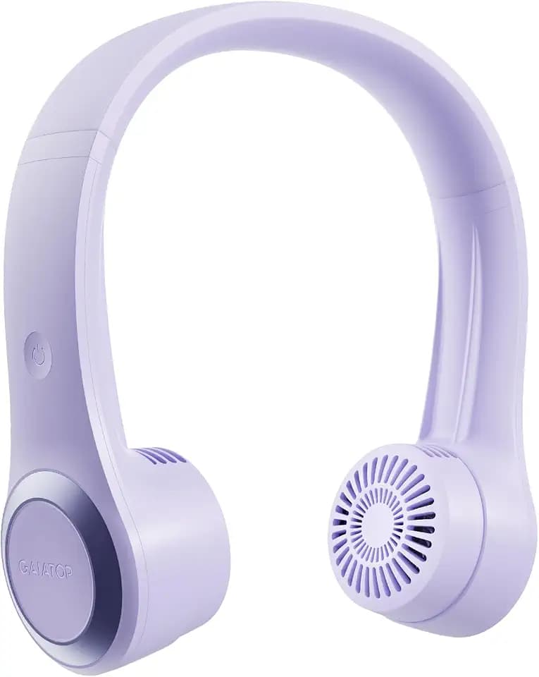 Gaiatop Neck Fan, 3 Speeds Rotate 70° Rechargeable Hands Free Bladeless Fan