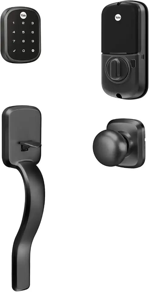 Yale Assure Lock SL, Wi-Fi Smart Lock with Ridgefield Handleset - Works with the Yale Access App, Amazon Alexa, Google Assistant, HomeKit, Phillips Hue and Samsung SmartThings, Black Suede