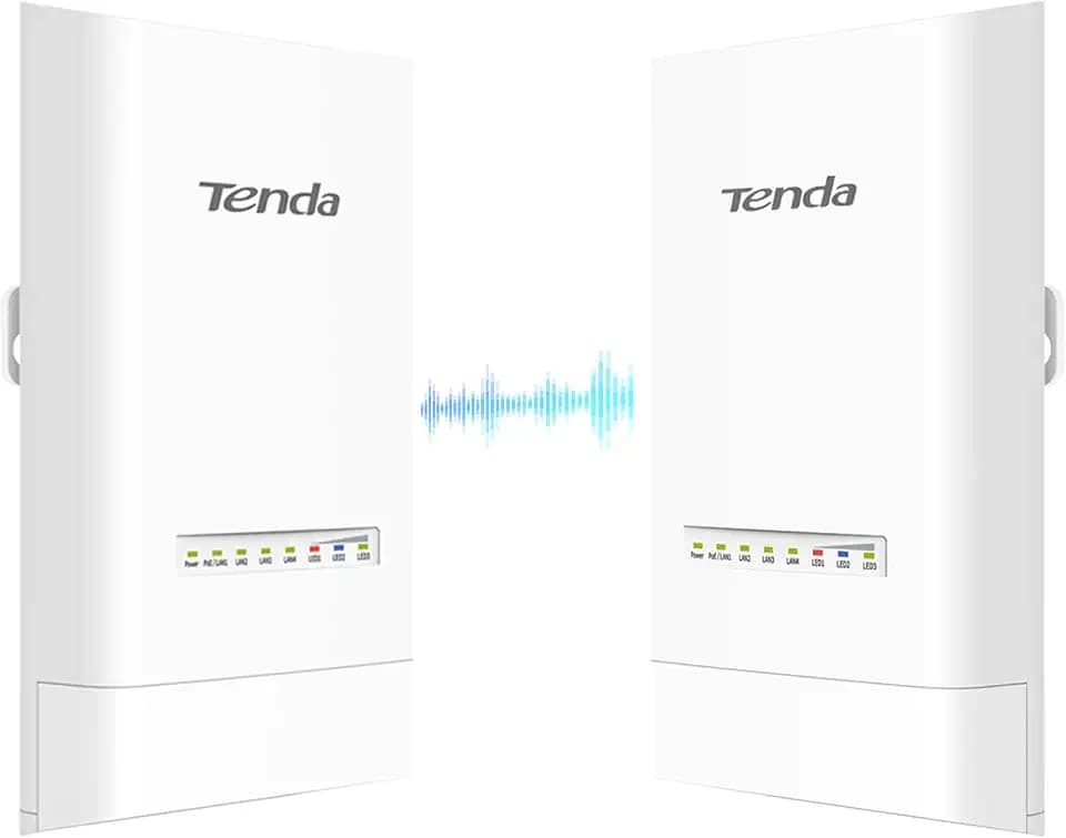 Tenda OS3 WLAN Bridge Outdoor, 867Mbit/s auf 5GHz, 5km, 4X 100 MBit/s-Ports