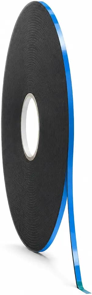 WOD Double Sided Foam Mounting Tape, 1/8 inch Thick x 1/4 inch x 75 Ft. Weather Resistant for Gap Filling, Home or Office Decor, Dual-Pane Glass Bonding, Replacing Insulated Windows, Black
