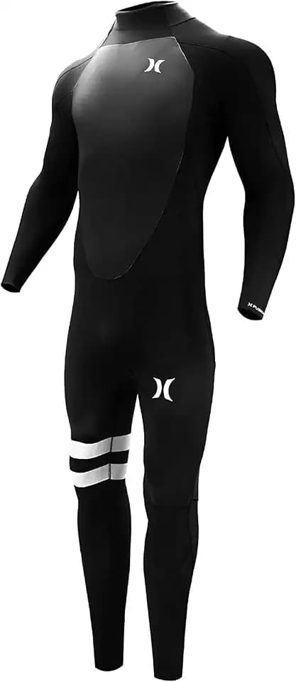 Hurley Mens Wetsuit - Fusion 302 3/2MM Long Sleeve Full Wetsuit with Back Zip - Glued and Blindstitched Neoprene Full Body Wet Suit for Men