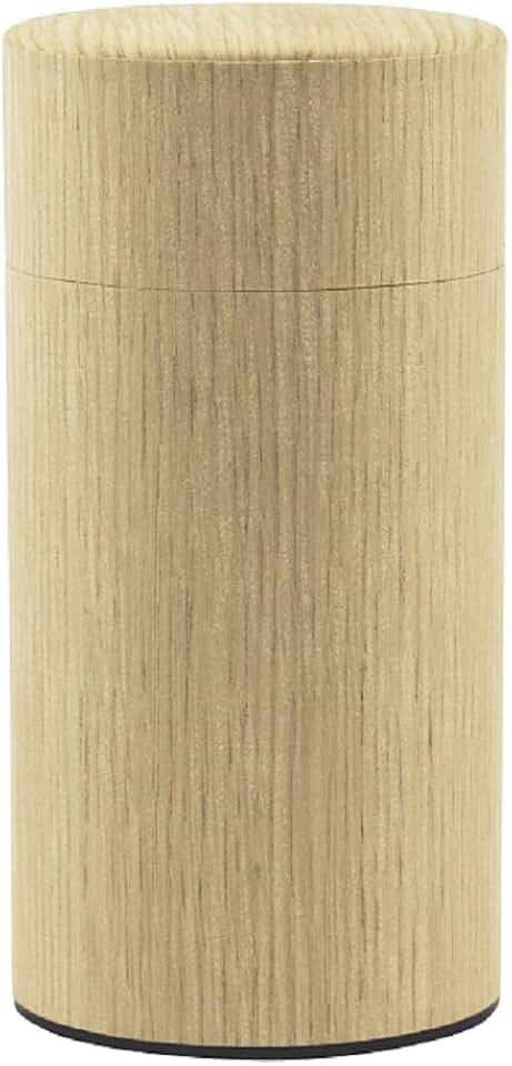 Natural Wood Tea Tin Canister : Oak/Long 7oz (200g), Japan