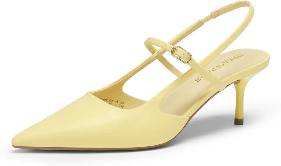 DREAM PAIRS Women's Mary Jane Slingback Kitten Heels
