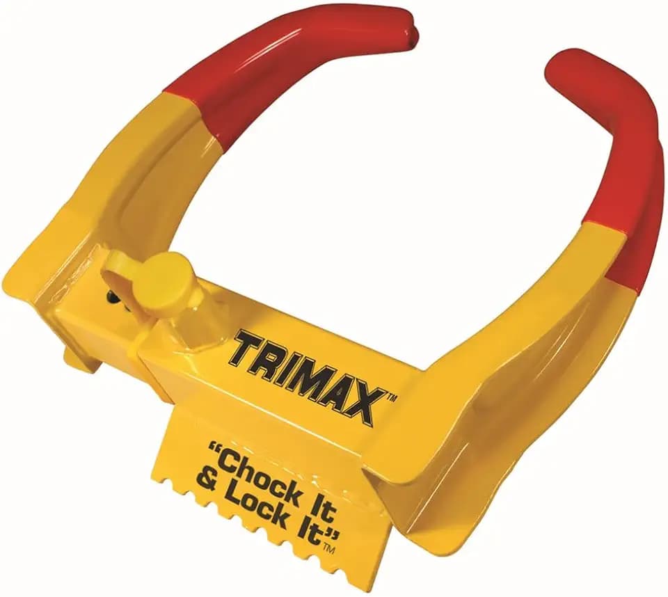 TRIMAX TCL65 - Trailer Wheel Lock - Fits 6"-10.5" Tires - Wheel Boot Lock for Trailer, Car, Truck, Boat, ATV, Camper, and More