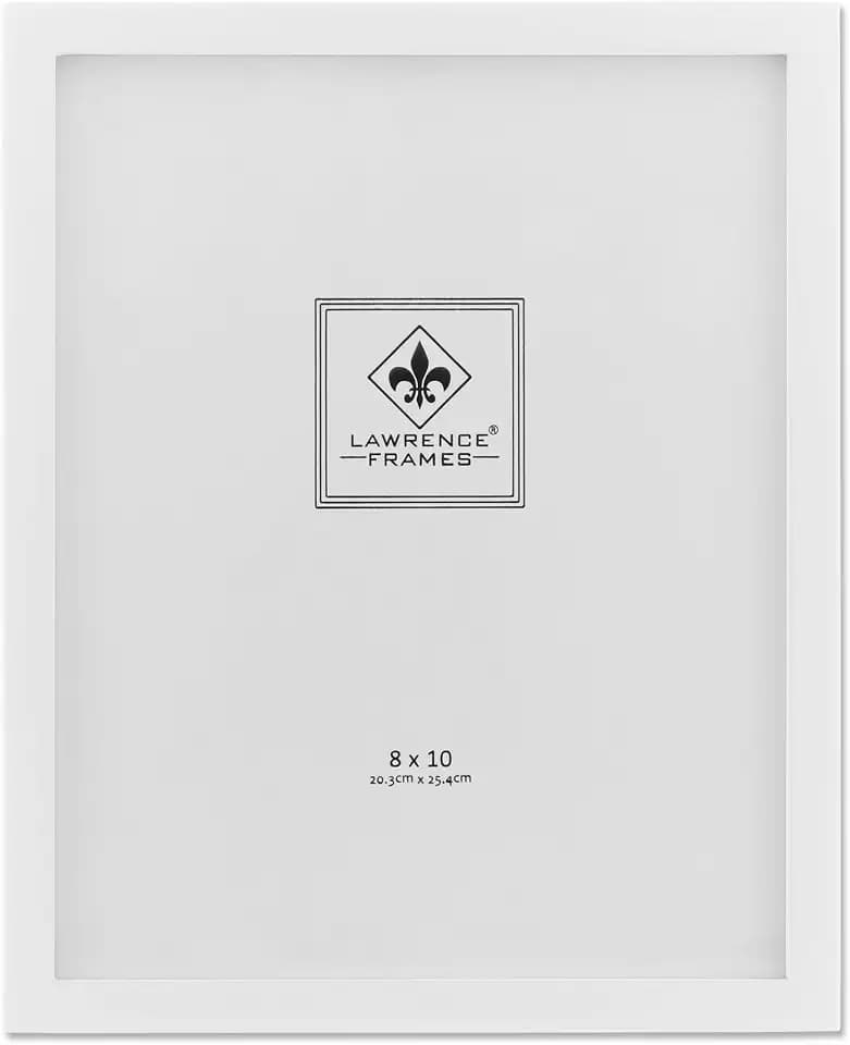Lawrence Frames White Wood Picture Frame, Gallery Collection, 8 by 10-Inch, White