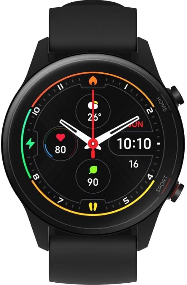 Xiaomi Mi Watch Version Smartwatch (1,39" AMOLED-HD-Display; Messung/Überwachung Blutsauerstoffgehalt Herzfrequenz Stresslevel Schlafzyklus; GPS; 17 Sportmodi; 5 ATM; 16 Tage Akkulaufzeit) Schwarz