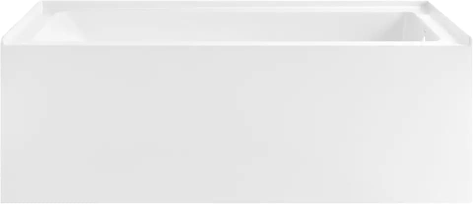 Voltaire 60" x 30" Right Drain Skirted Soaking Bathtub with Apron ADA Height in Glossy White