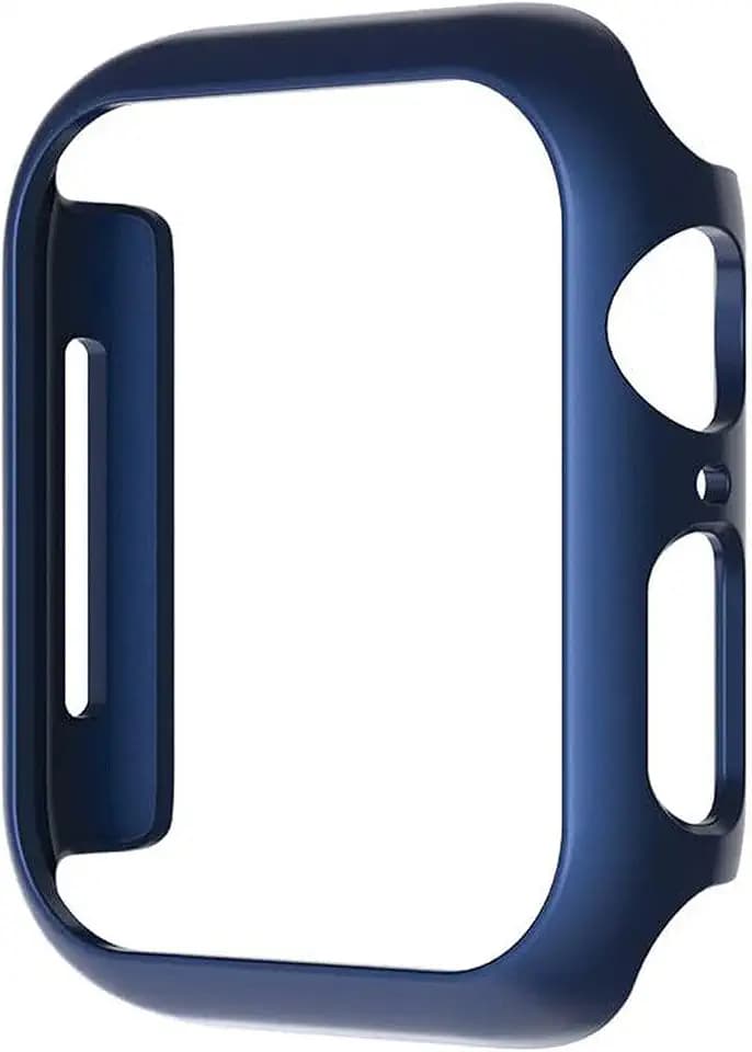 Hartschalen-PC-Case für die Apple Watch 45 mm Series 8/9/SE 2, ultradünner Bumper, Rundumschutz, Originalblau
