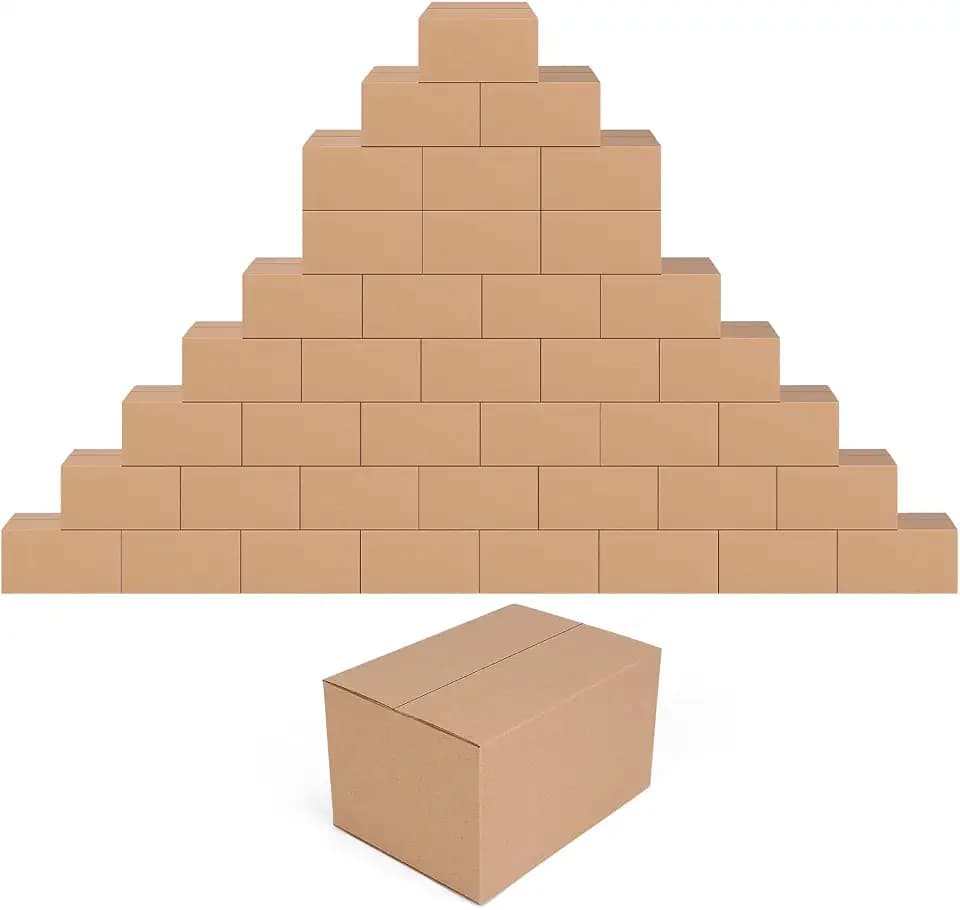 EdenseeLake 40 Pack 7x5x4 inches Shipping Boxes Small Cardboard Boxes for Packing, Moving, Mailing, Brown