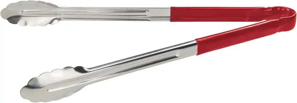 Winco 16" Red Stainless Steel Serving Tongs