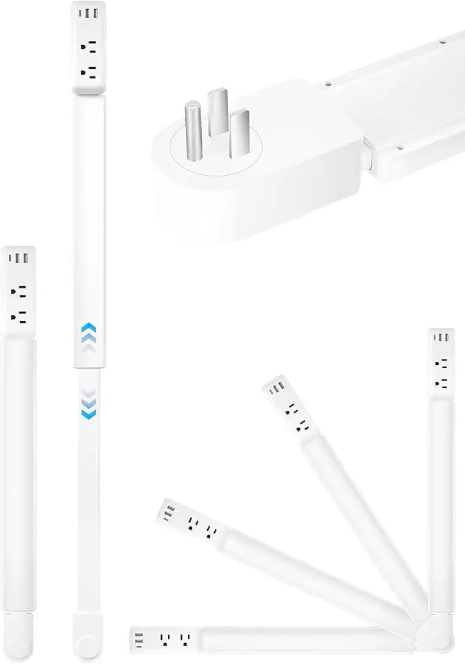 Electrical Outlet Extender Stick–180° Rotating, 22"–34" Adjustable