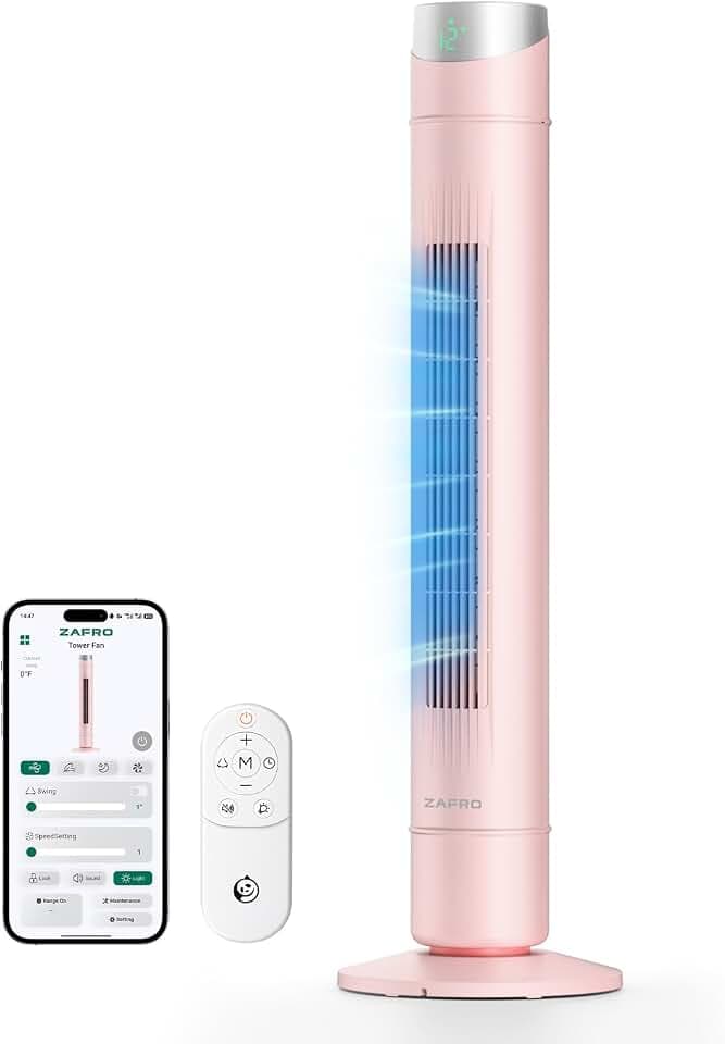 ZAFRO Smart Tower Fan for Bedroom,Upgraded DC Motor Fans that Blow Cold Air