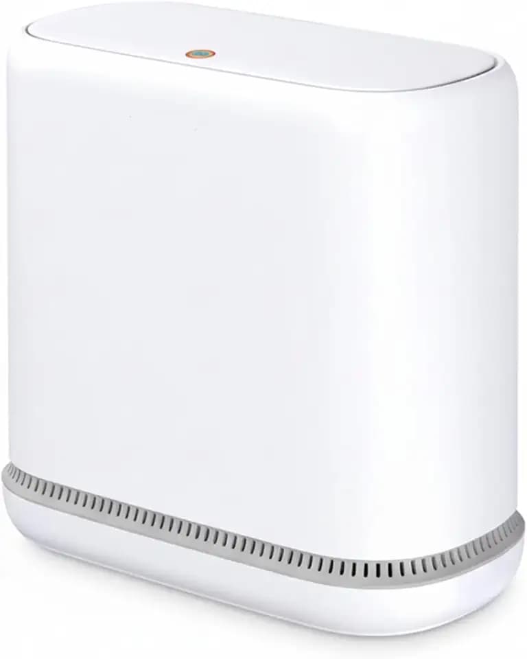MOPALL Dog Proof Trash Can with Lid, 3.6 Gallon Slim Bathroom Garbage Bin with Inner Bucket, Fits Standard 4 Gallon Bags, Odor Sealing Diaper Pail for Nursery, Modern White Waste Basket, 6.9" Wide