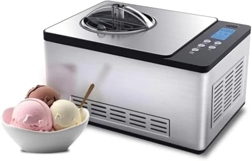 Whynter Ice Cream Maker 2.1 Qt Automatic, Built-In Compressor, ICM-200LS