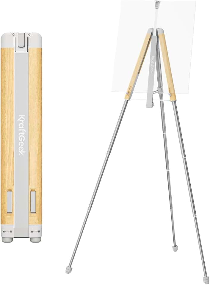 KraftGeek Easel Stand for Painting, 65'' Portable Folding Plein Air Easel