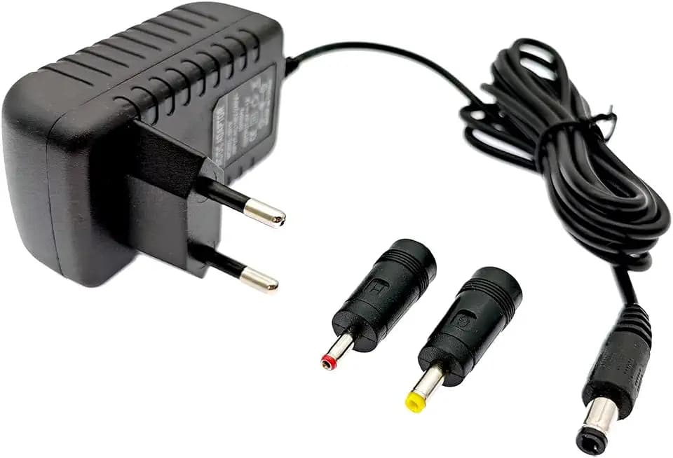 JZK DC 6V 1A 1000mA Netzteiladapter, 6V Ladegerät Ersatzstecker, 6 Volt Ladeadapter 5.5 mm x 2.5 mm, mit 3.5 mm x 1.35 mm und 4.0 mm x 1.7 mm Steckern