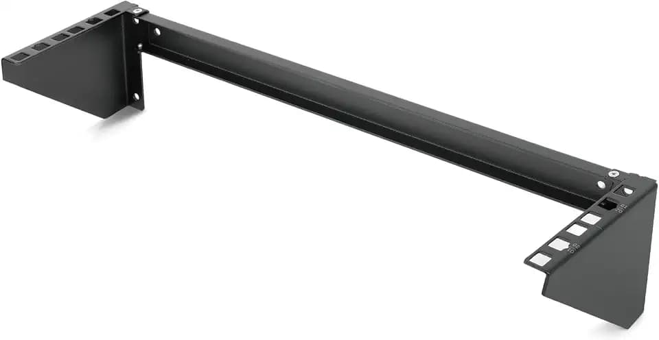 Tecmojo 2U Vertikale Wandhalterung, faltbare Patchfeld-Halterung für 48,3 cm (19 Zoll) Switch/IT/Datengeräte, Server-Rack mit offenem Rahmen mit 20 kg Kapazität, vertikale/horizontale Montage