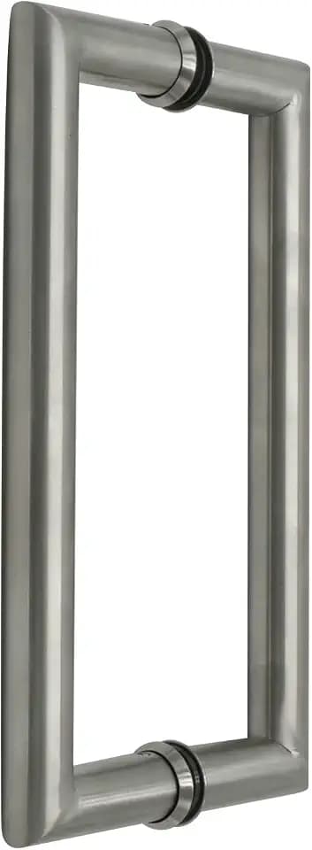 CKB Shower Door Handle, 8 in Hole Spacing, Back-to-Back, Brushed Nickel