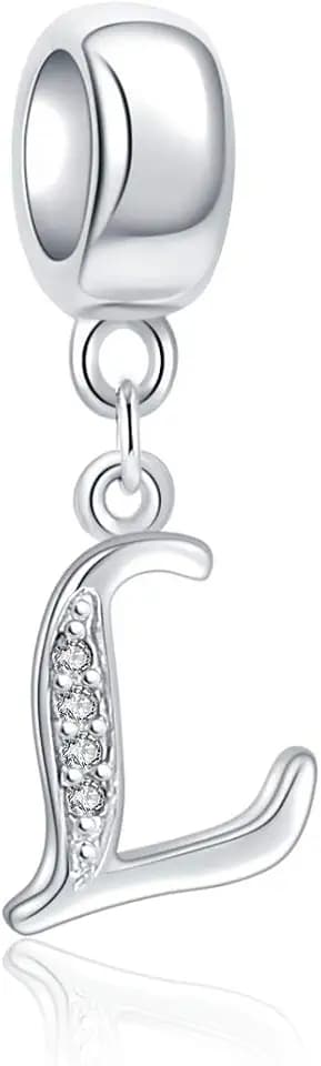 Initial A-Z Alphabet Charm for Pandora Charms Bracelet for Women