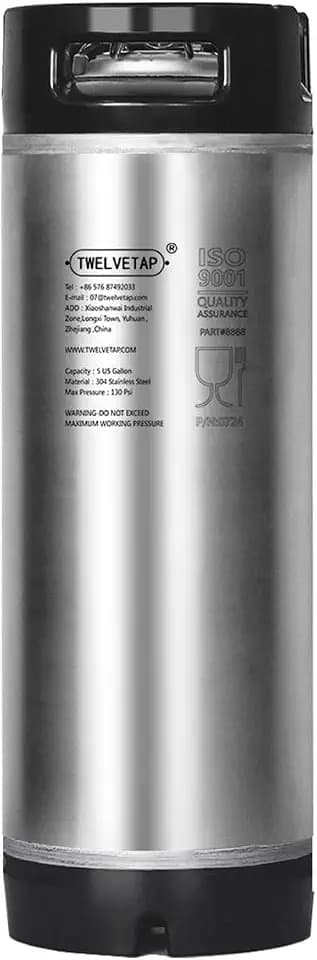 5 Gal Ball Lock Keg New Beer Keg Corny Tank 304 Stainless Steel Coke Syrup Milk Soda Barrel Rubber Handle Bucket Ball Lock Cornelius Style