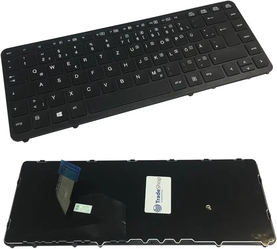 Trade-Shop Original Tastatur QWERTZ Deutsch für HP EliteBook 740 G1 740 G2 745 G1 745 G2 750 G1 750 G2 755 G1 755 G2 840 G1 840 G2 850 G1 850 G2 Laptop Keyboard