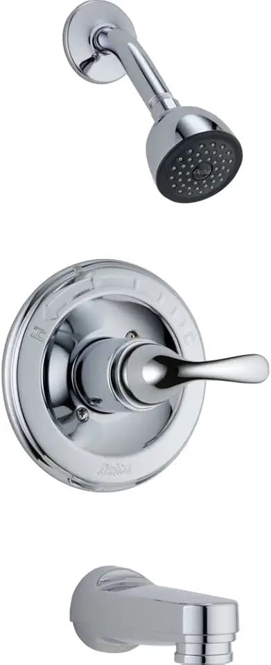 Delta Classic 13 Series 5-Setting Bathtub and Shower Faucet Set, Chrome Shower Head and Handle Set, Valve Trim Kit, Chrome T13220-PD (Valve Not Included)