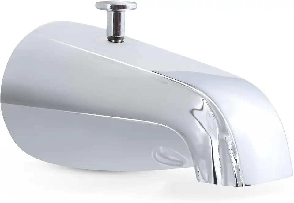 SUPPLYGIANT™ Tub Spout 1/2 IPS Thread Bathtub Faucet with Diverter at Back Chrome Plated Finish
