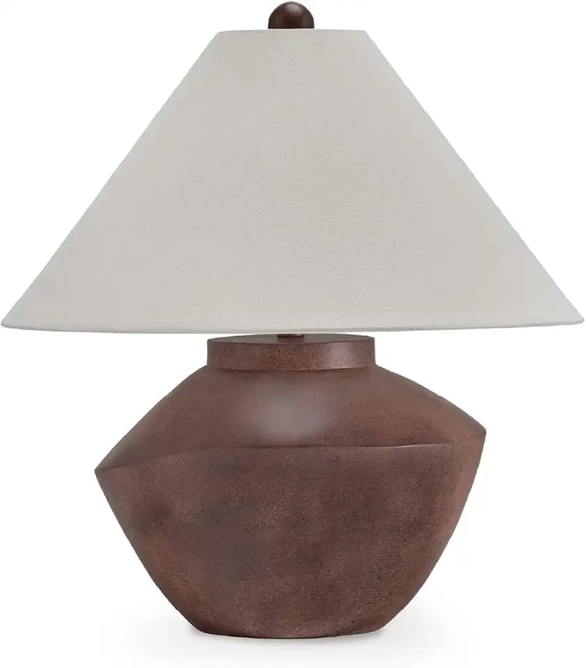 Signature Design by Ashley Honsworth 1-Piece Table Lamp, Rustic Pottery