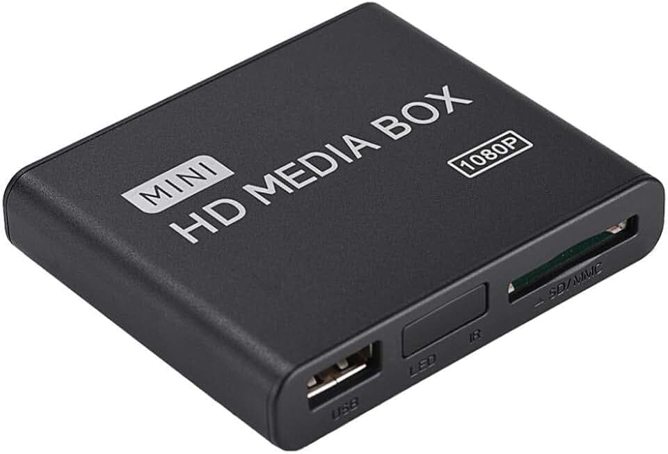 VBESTLIFE 110-240 V Full HD Box Media Player,16 Sprache 1080 P Media Player Box Unterstützung USB MMC RMVB MP3 AVI MKV(EU)