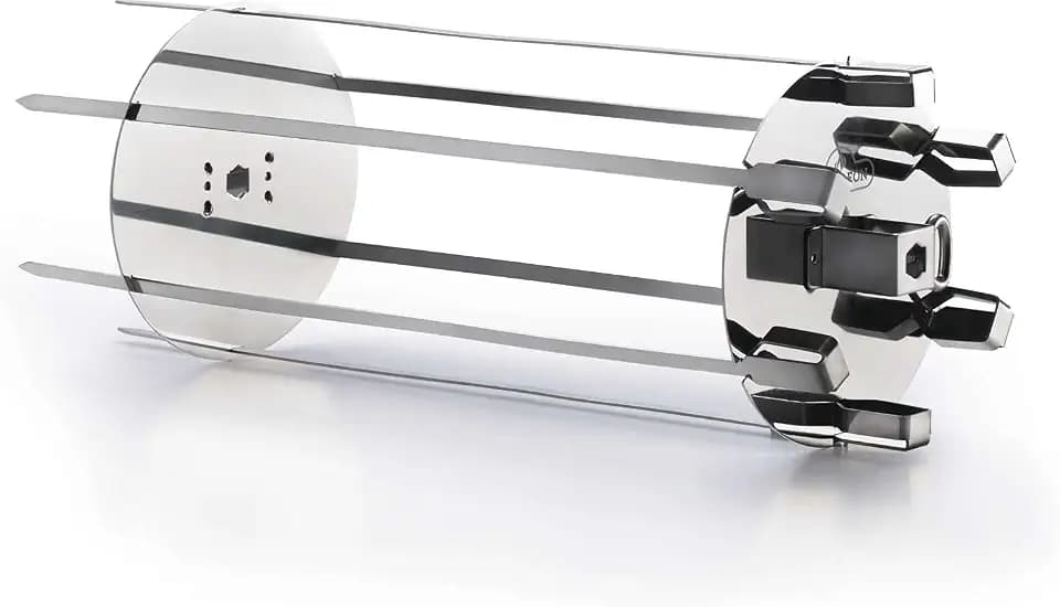 Napoleon Rotisserie Shish-Kebab Skewer Set - Fits Most Spit Rods, 6 skewers, 2 Rotisserie Plates, Does Not Include Rotisserie