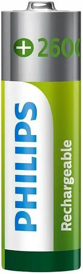 PHILIPS AA Batterien - HR6/1.2V - Aufladbar - NiMH Batterien - 4 Stück