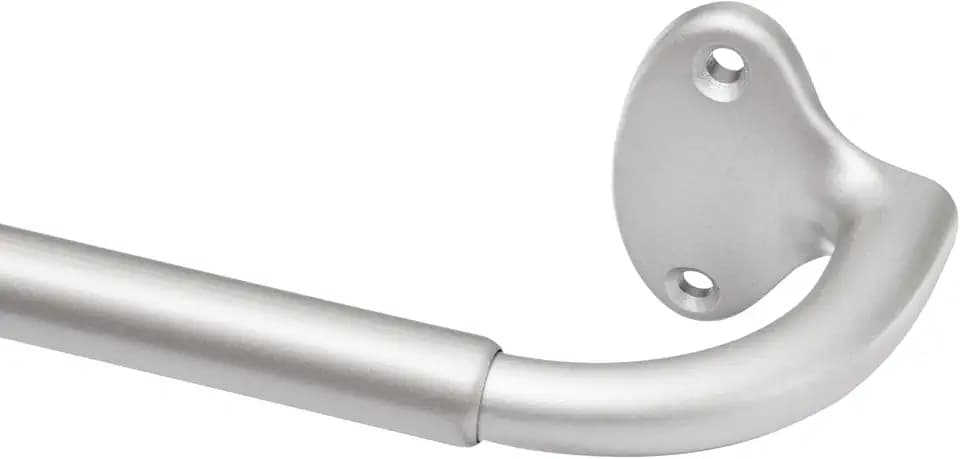 Amazon Basics Room Darkening Blackout Curtain Rod for Bedroom and Living Room, Easy Installation, Curved, 48" to 88", Nickel