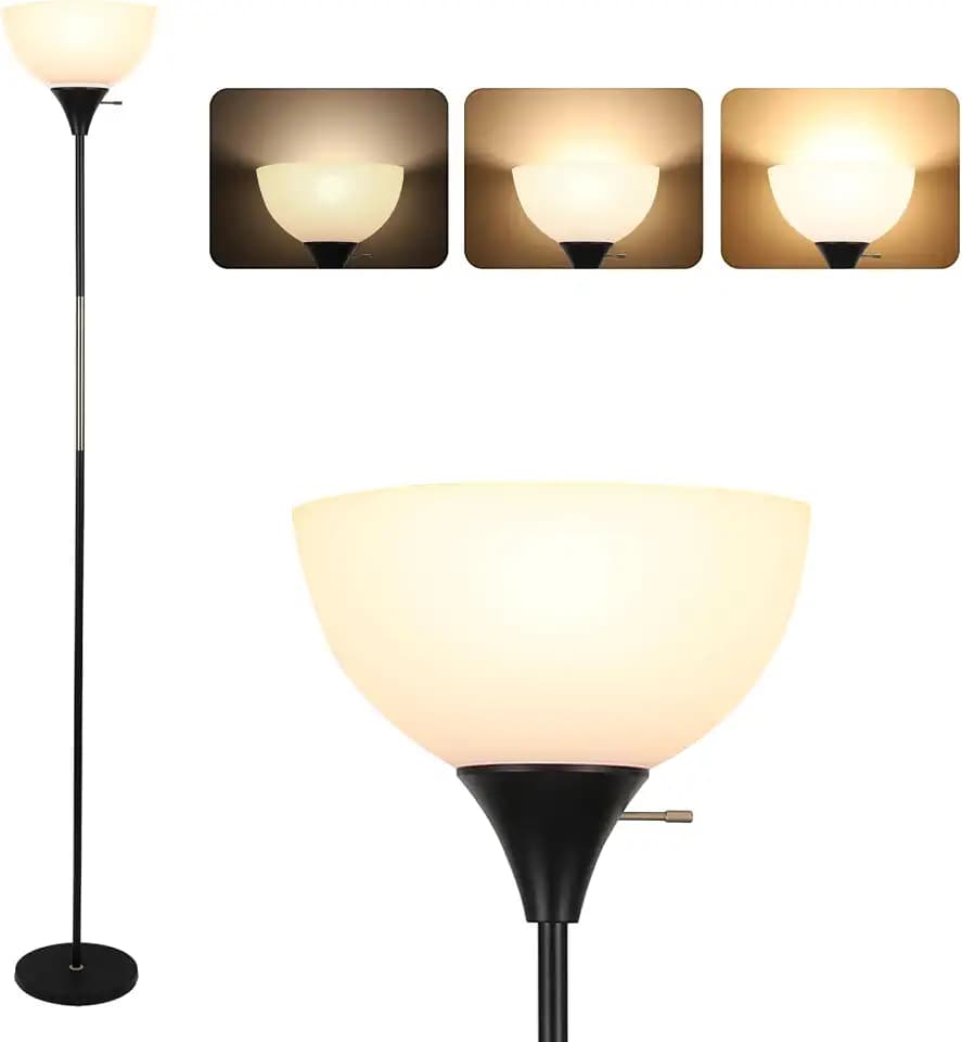 LALISU Floor Lamp, Dimmable Standing Lamp, 3 Ways Brightness Led Floor Lamp