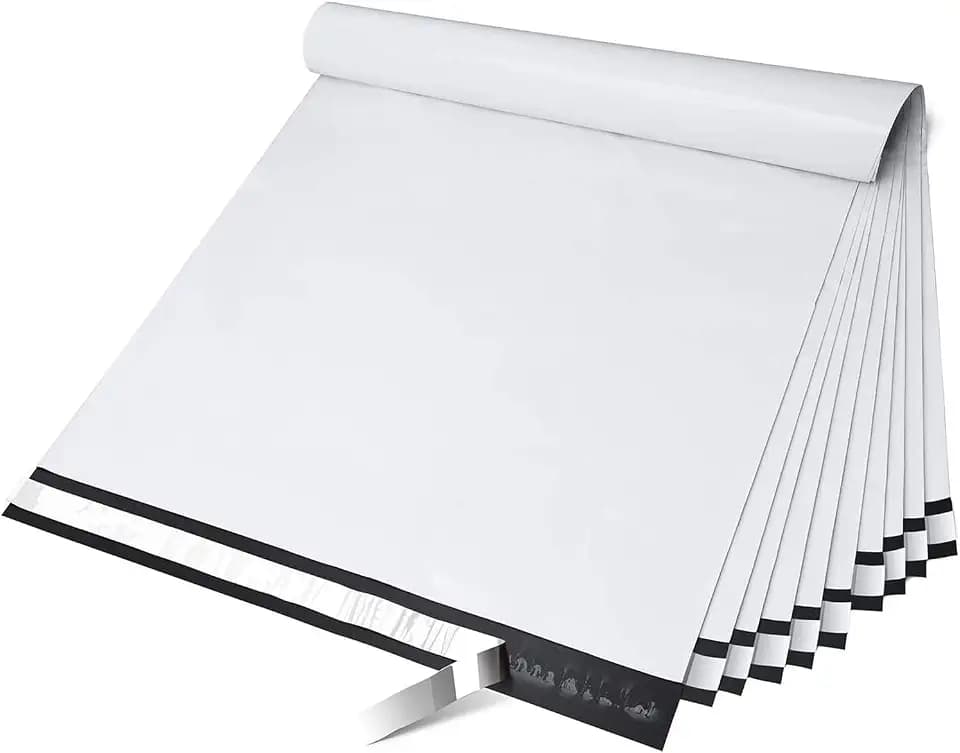 Fuxury Large Poly Mailers 24x24'' 100Pcs, Waterproof Shipping Bags White