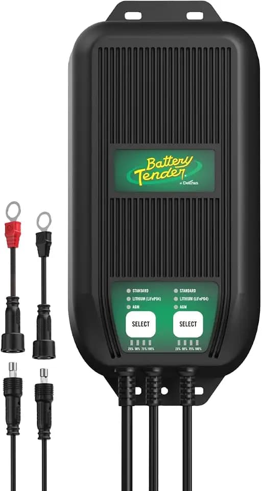 Battery Tender WaveCharge Pro 2 Bank Multibank Charger - 20 AMP (10 AMPs Per Bank) -12V - Smart Multi Battery Weatherproof Charger and Maintainer - 022-1007-DL-WH