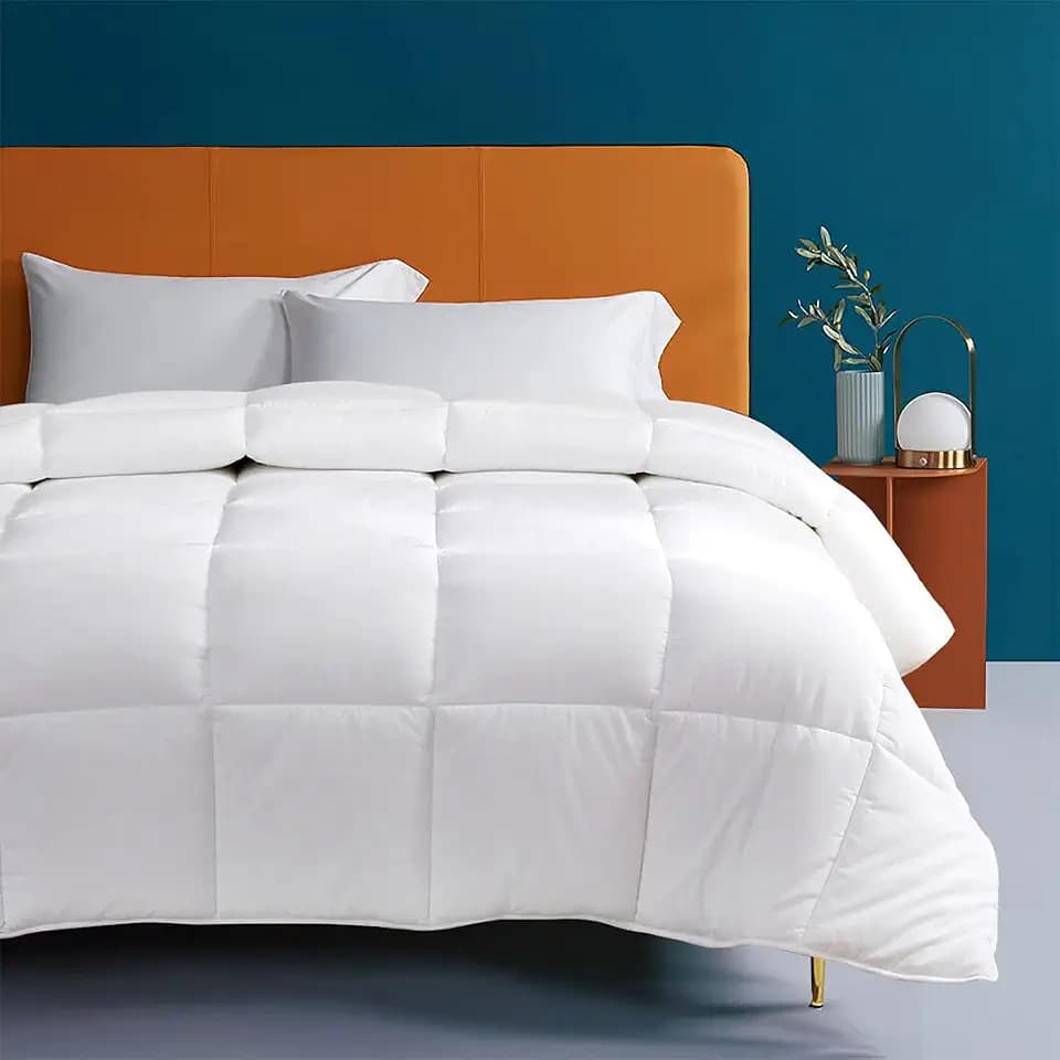Down Alternative Comforter Twin,White Duvet Insert,Cotton Cover
