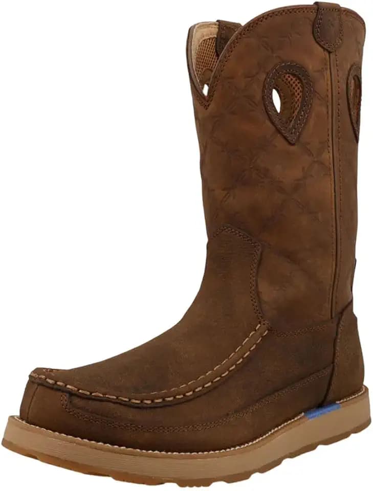 Twisted X 11" Work Pull On Wedge Sole Men's Brunette/Pecan Boot