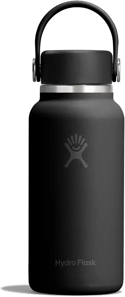 Hydro Flask Micro Bottle - Insulated Mini Leak Proof Flask for Purse or Pocket in 10 Oz Black