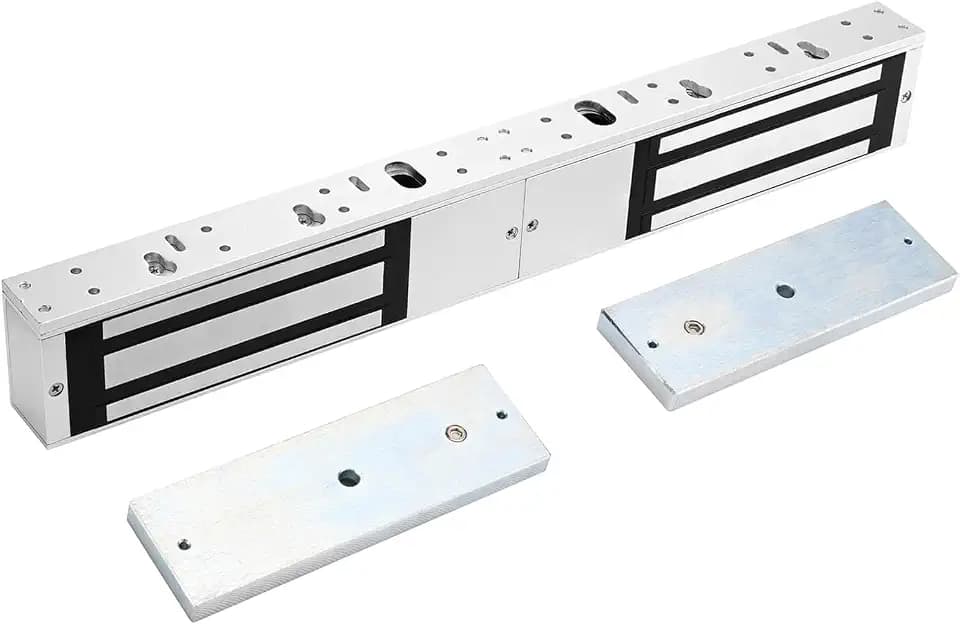Dual Door Magnetic Lock 1200lbs Holding Force Electromagnetic Lock 12V Fail Safe for Double Door Access Control System