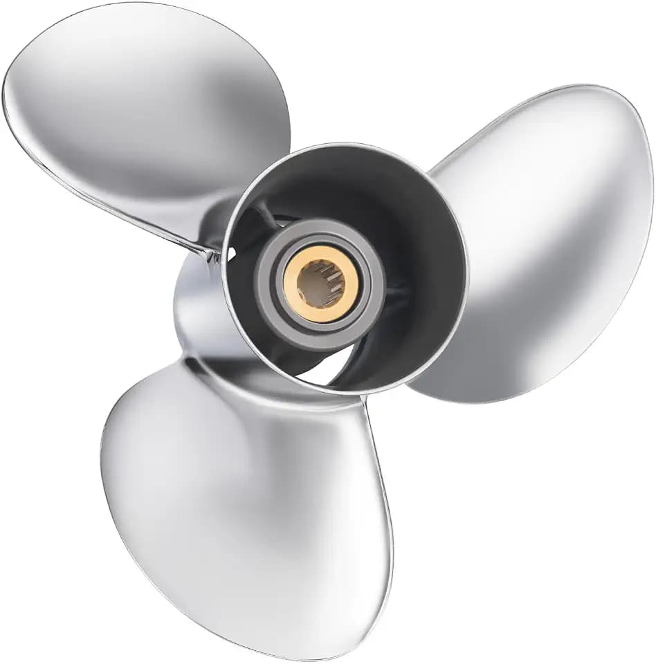 13 1/2 x 15 Stainless Steel Boat Outboard Propeller for BRP Johnson Evinrude 40-140HP, 13 Spline Tooth, 763950, RH, fit Evinrude 50 60 65 70 75 85 88 90 100 110 112 115 120 125 130 135HP
