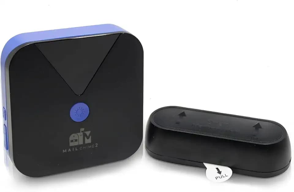 Mailbox Alert - Mail Chime Wireless Mail Notification System - 350-450ft Wireless Mailbox Alert - Audible & Visual Notification, Volume Control - Easy DIY Setup, Metal Mailbox (Curbside Mailbox only)