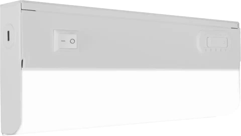 9” LED Direct Wire Under Cabinet Light with On/Off Switch - Dimmable LED Lights for Kitchen - Selectable CCT 2700K-5000K, 340-360 Lumens, 5W - UCB Hardwired Under Cabinet Lighting by NICOR Lighting