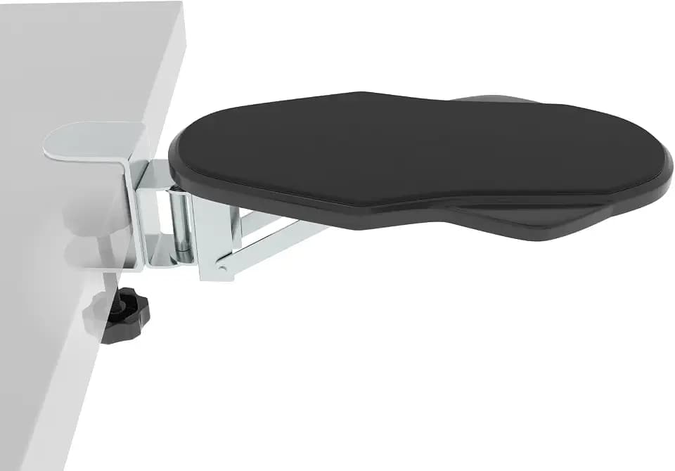 Ergonomic Arm/Elbow Rest for Desk, Foldable Rotating Black